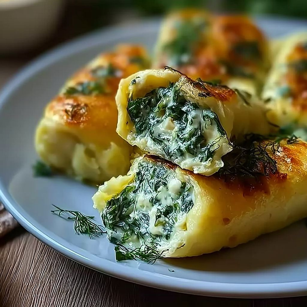 Kartoffeltaschen mit Spinat-Frischkäse