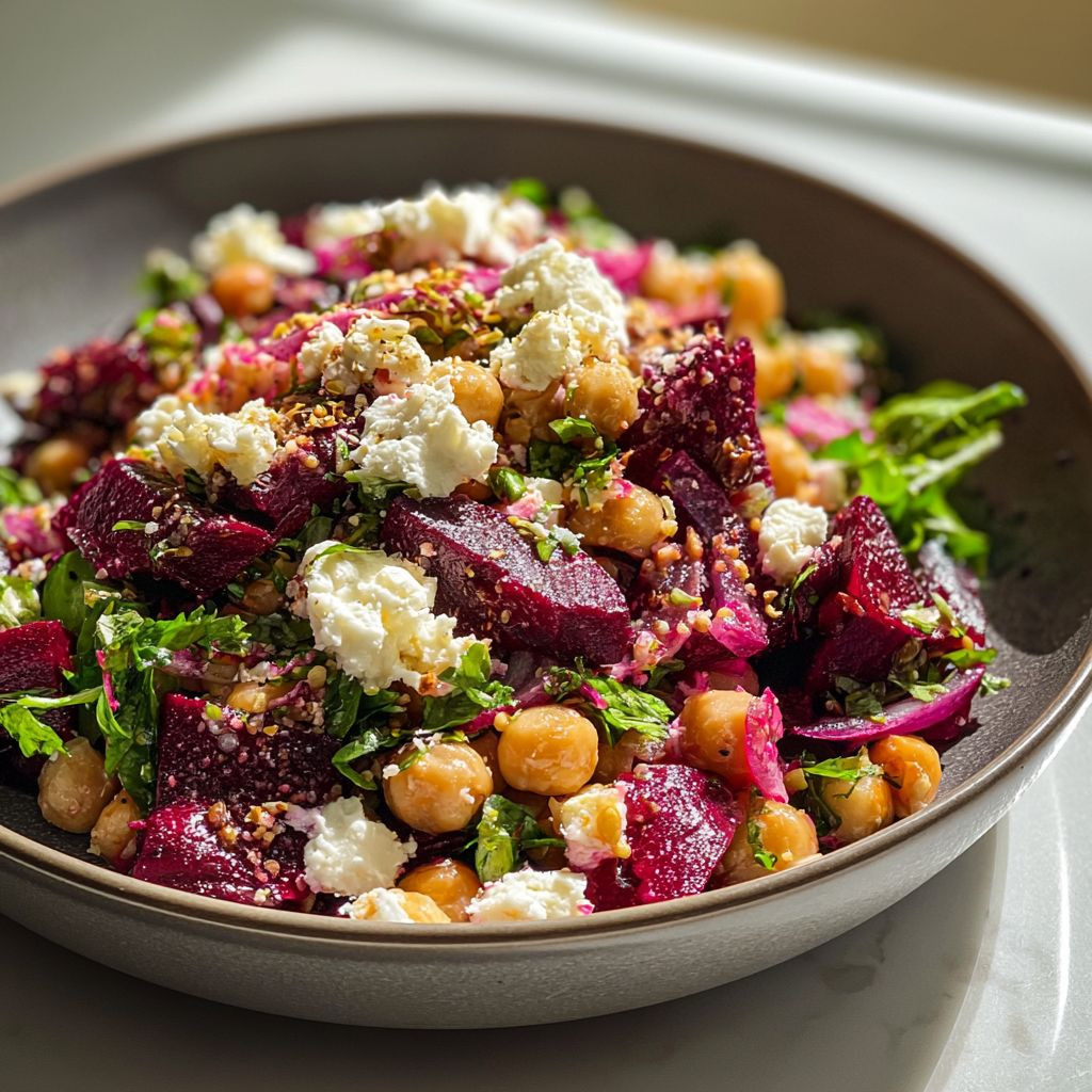 Kichererbsen-Rote Bete-Feta Salat